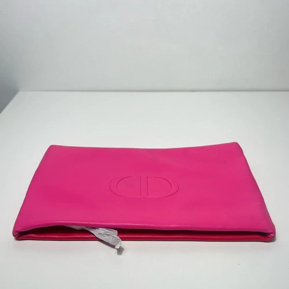 Christian Dior CD Logo Cosmetic Makeup Travel Dopp Kit Toiletry Bag Clutch Pouch
